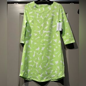 NWT Mahi Gold women’s XS Hinckley 3/4 sleeve dress (flower burst citron print)